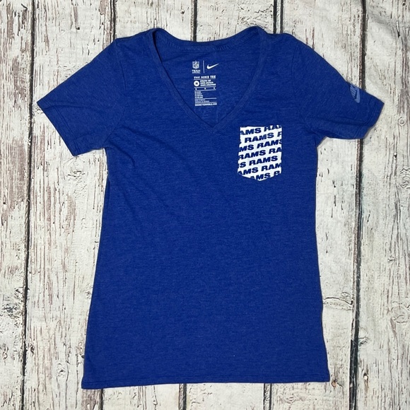 Los Angeles Rams NFL Football SOFT The Nike Tee Womens Tshirt Athletic Top - Picture 1 of 6